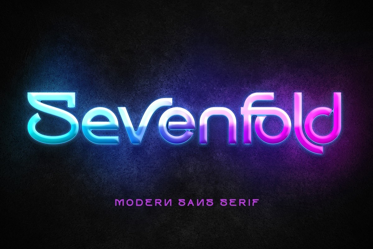 Beispiel einer Sevenfold-Schriftart