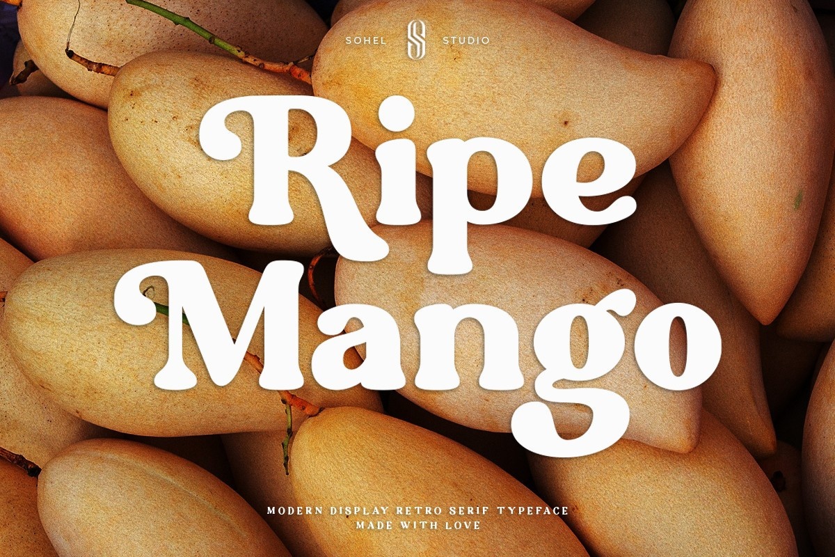 Beispiel einer Ripe Mango-Schriftart
