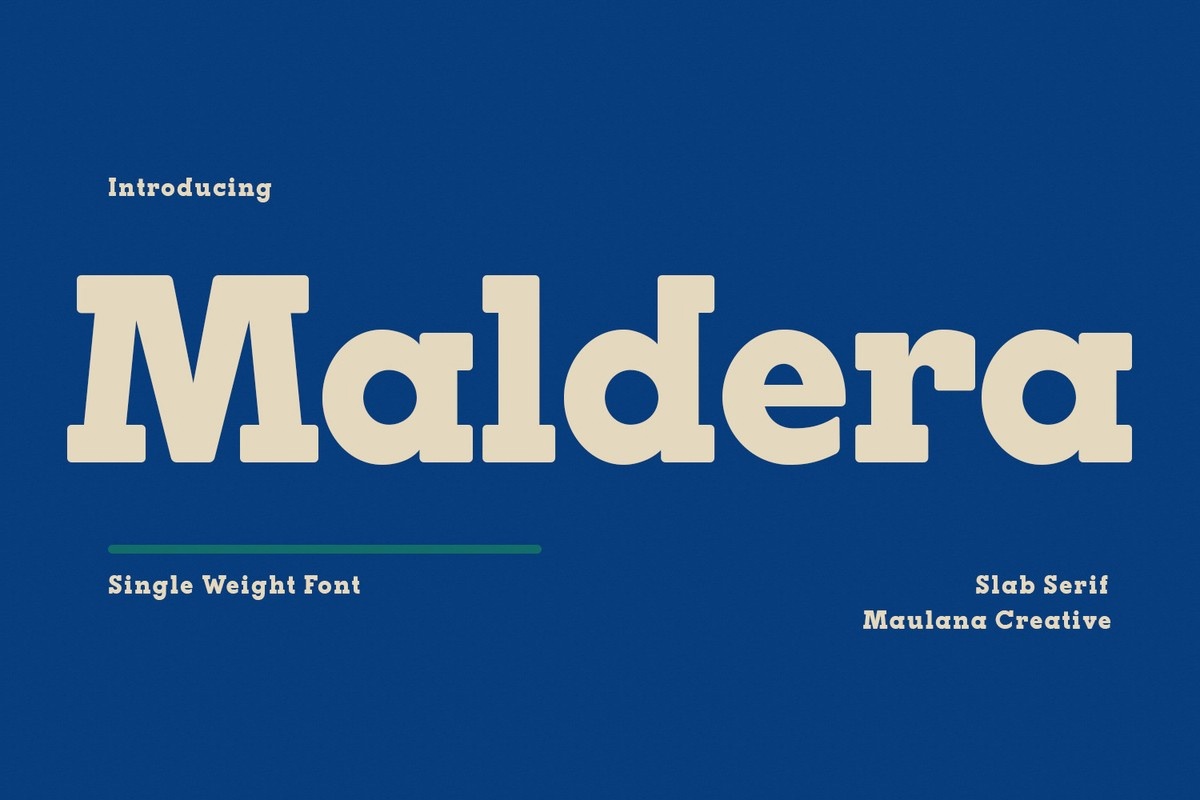 Beispiel einer Maldera-Schriftart