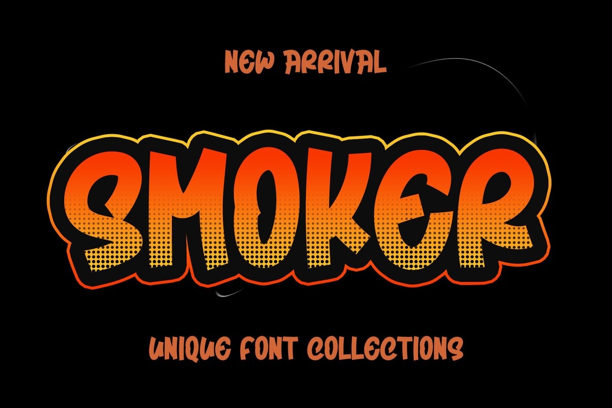 Beispiel einer Smoker Regular-Schriftart