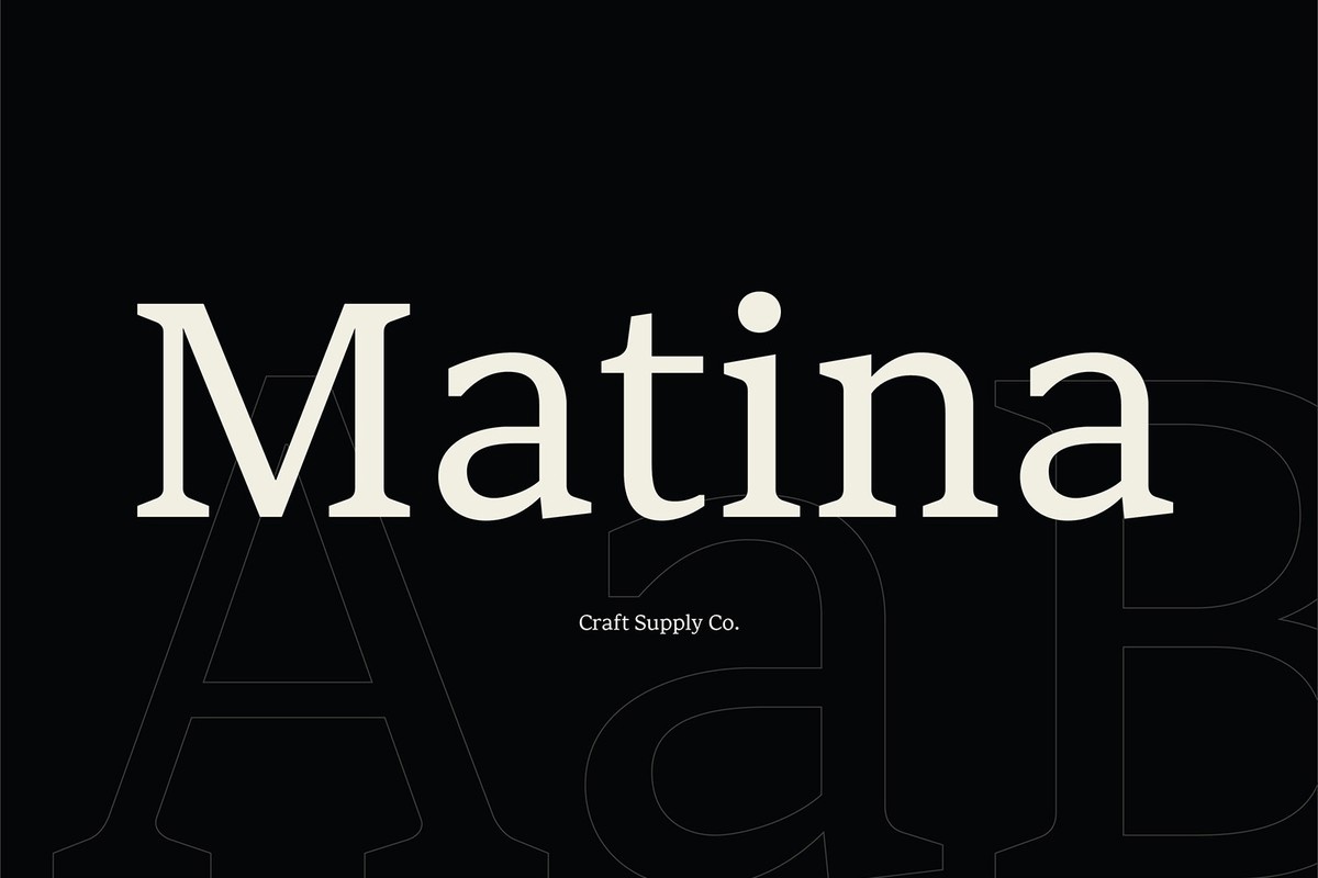 Beispiel einer Matina-Schriftart