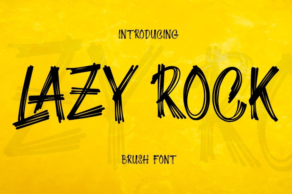 Beispiel einer Lazy Rock-Schriftart