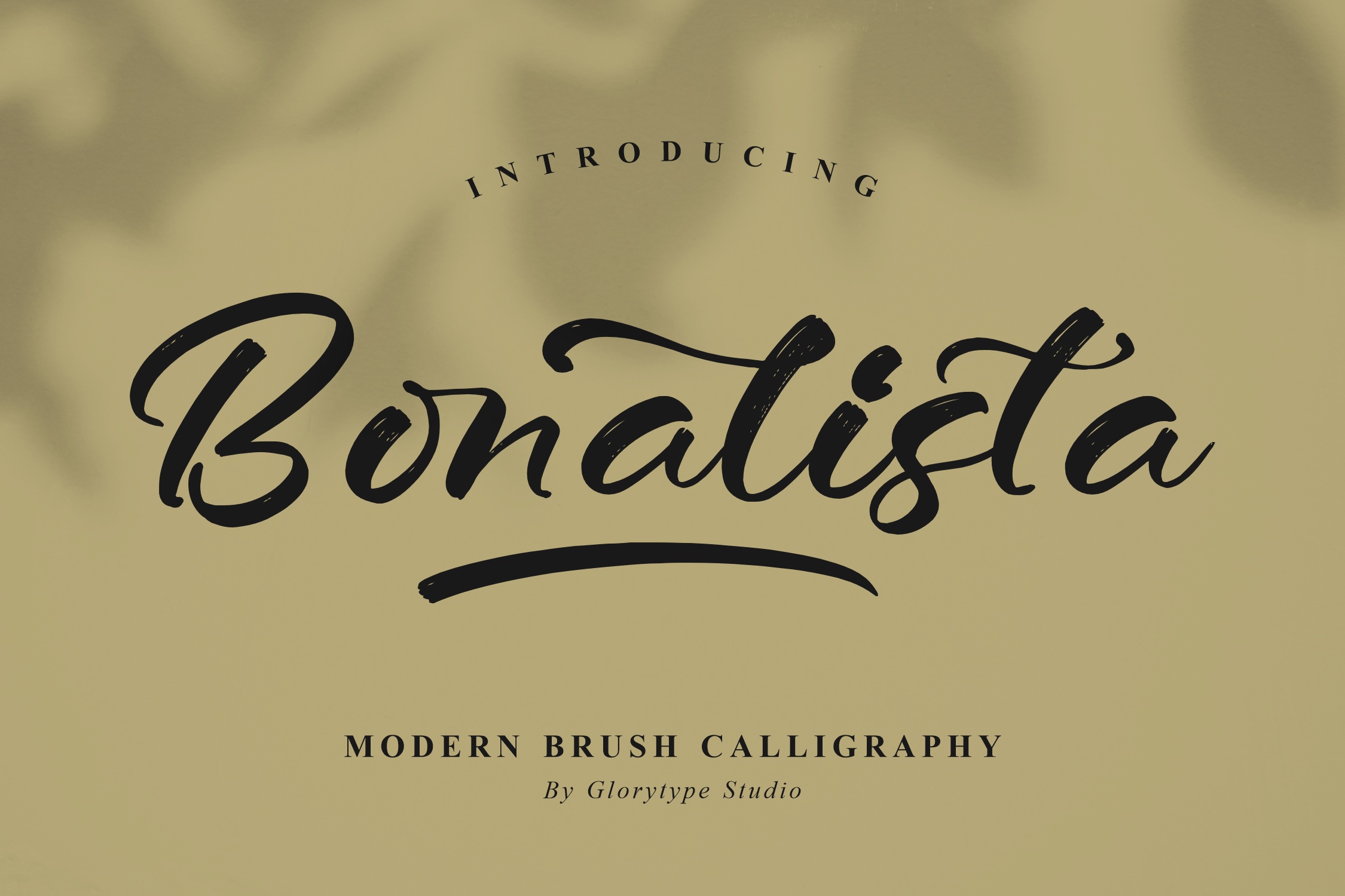 Beispiel einer Bonalista Regular-Schriftart