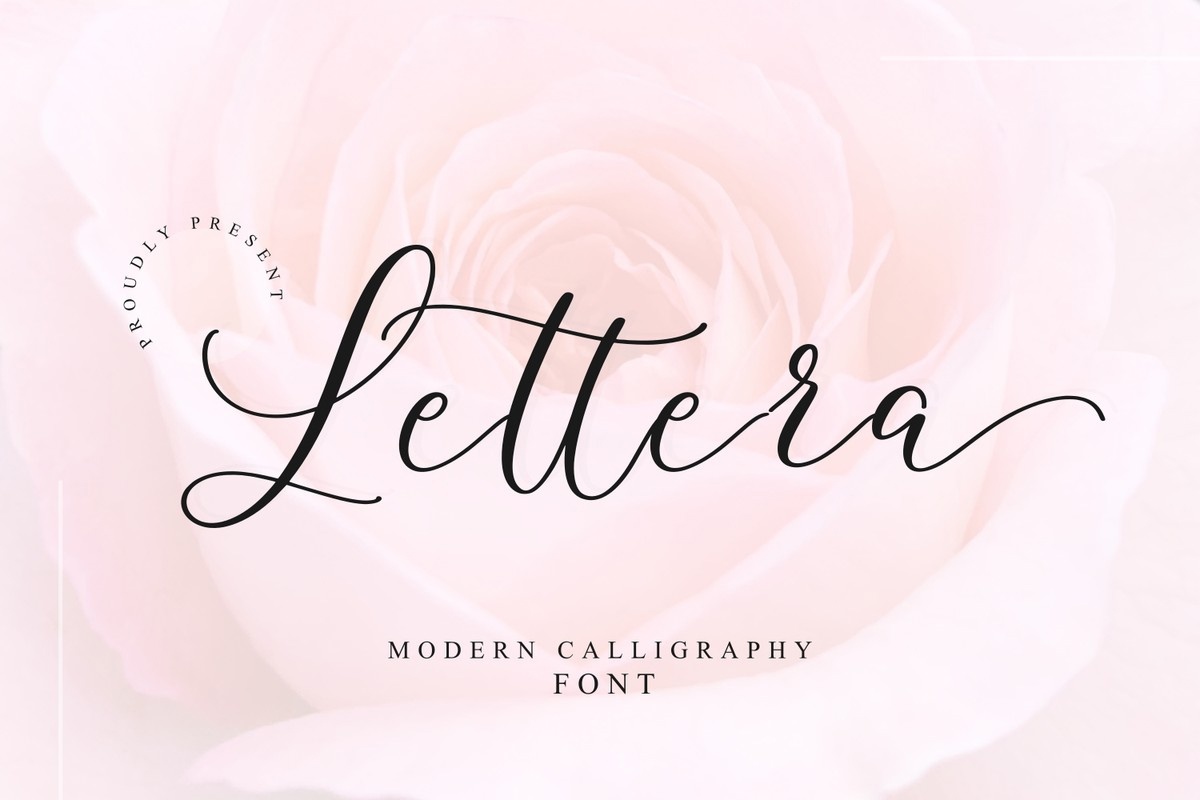 Beispiel einer Lettera Regular-Schriftart