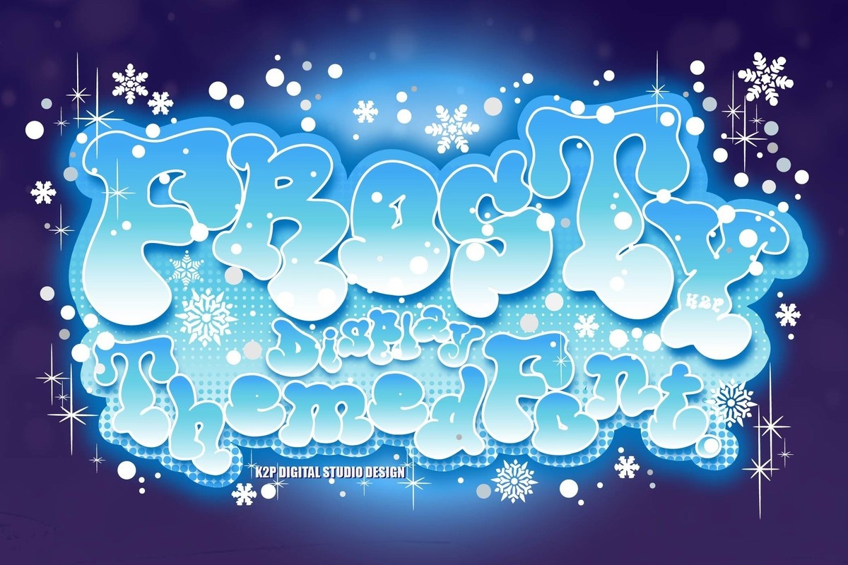 Beispiel einer Frosty Regular-Schriftart