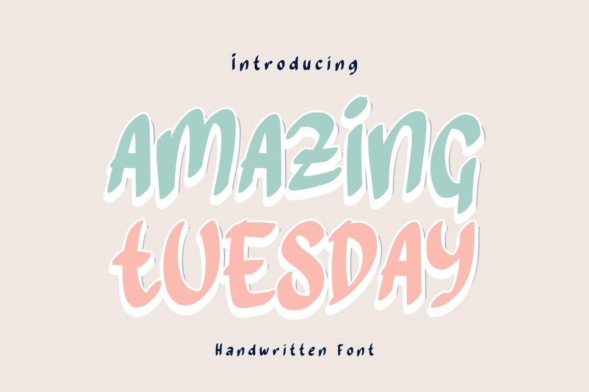 Beispiel einer Amazing Tuesday Regular-Schriftart