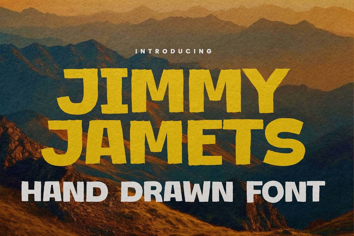 Beispiel einer Jimmy Jamets-Schriftart