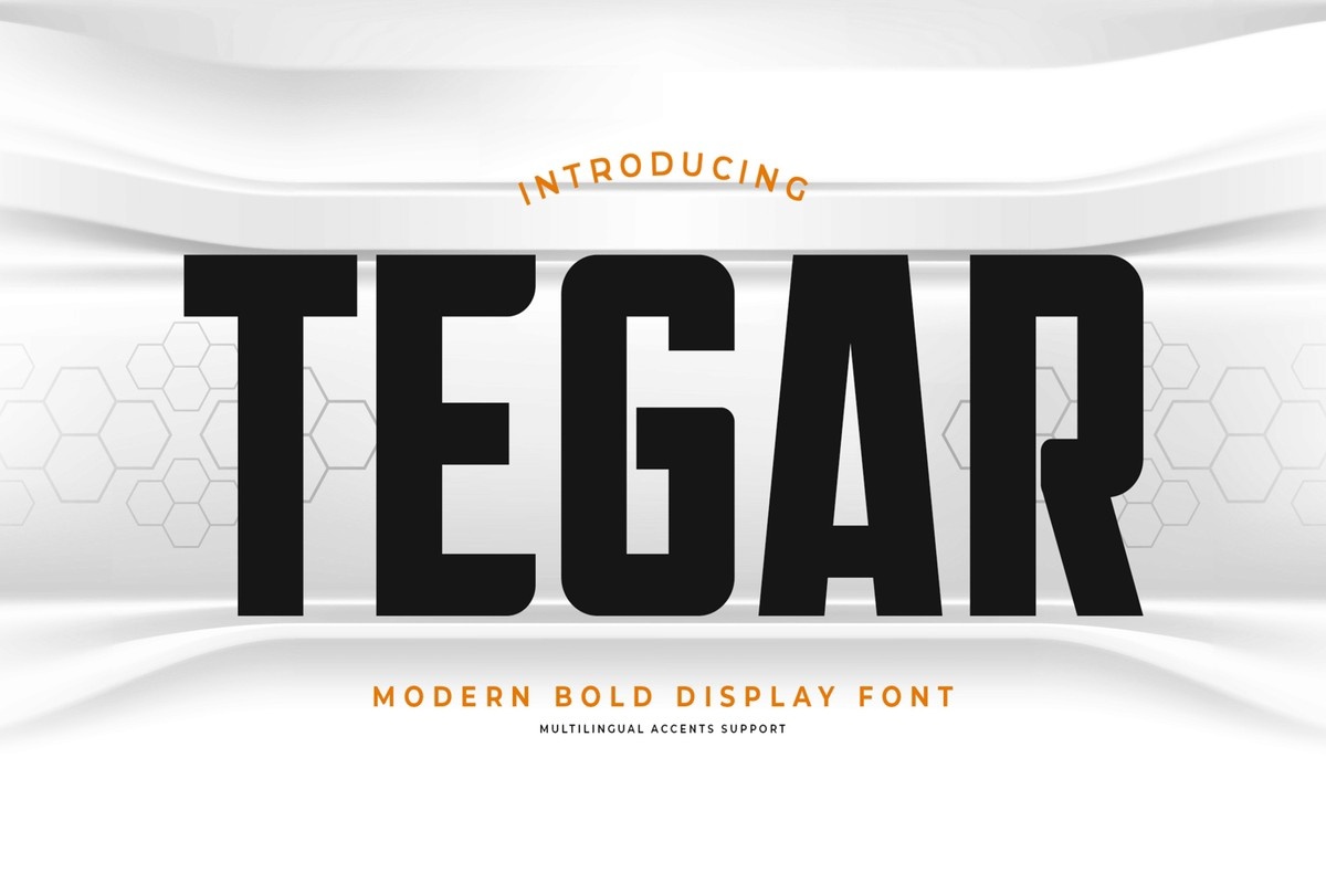 Beispiel einer Tegar Regular-Schriftart