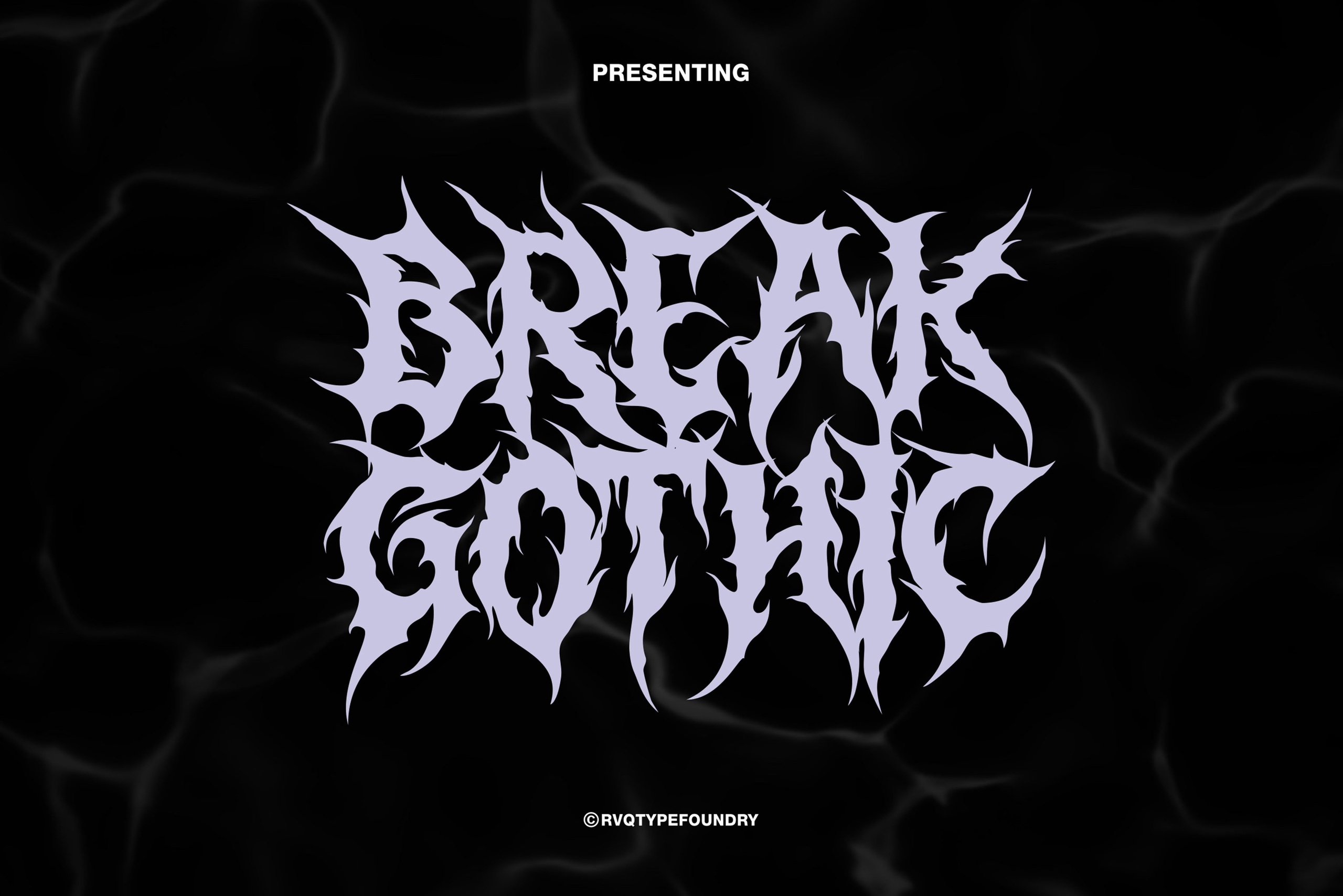 Beispiel einer Break Gothic-Schriftart