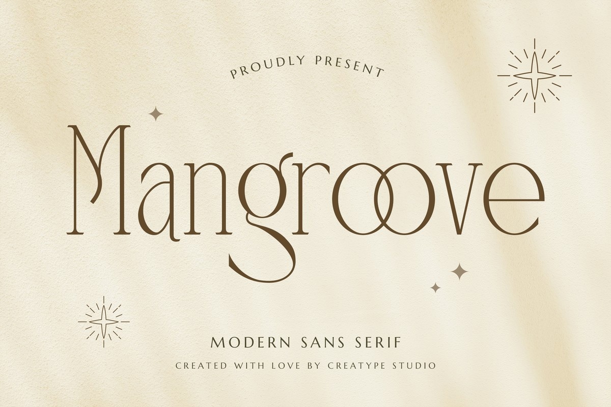 Beispiel einer Mangroove-Schriftart