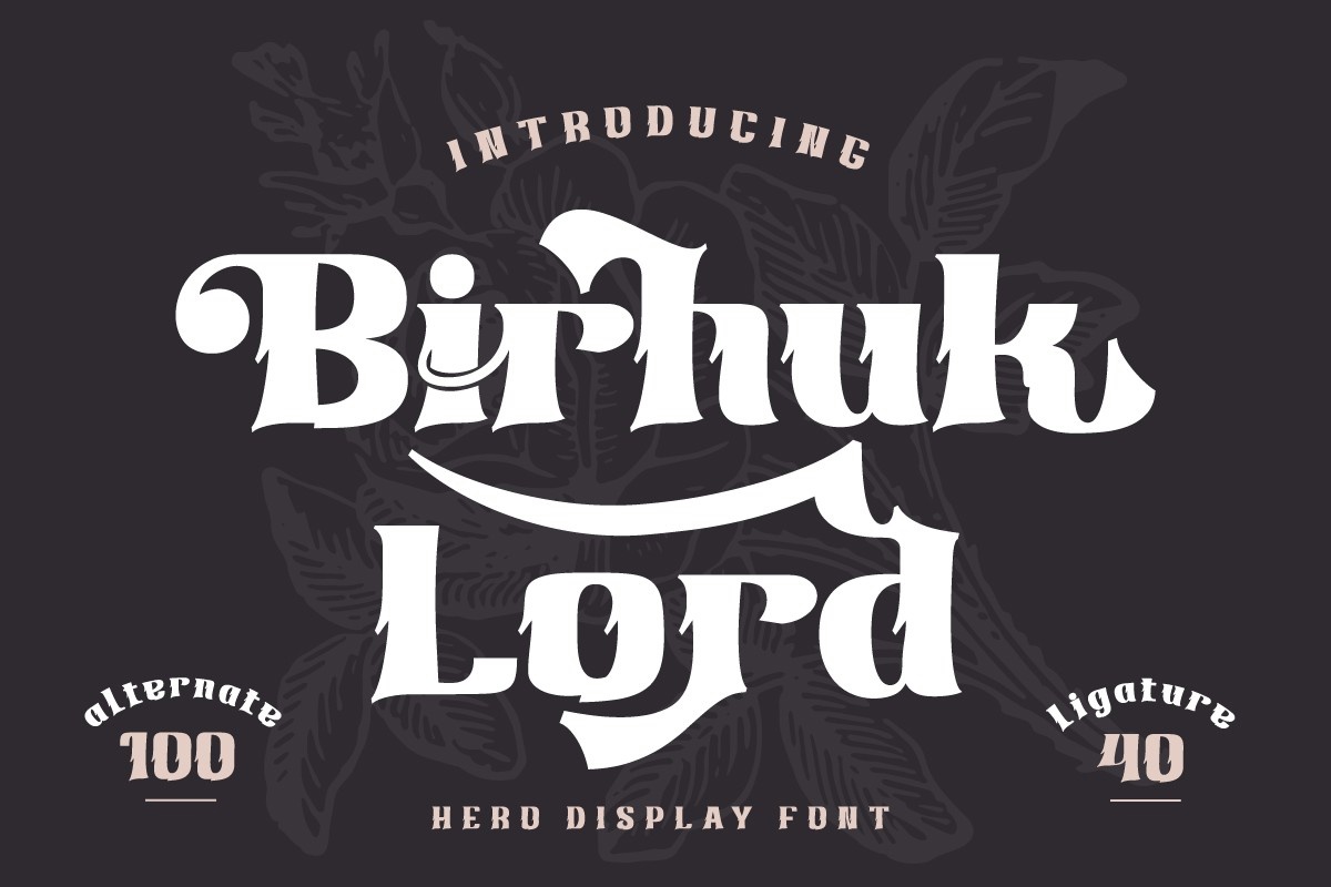 Beispiel einer Birhuk Lord-Schriftart