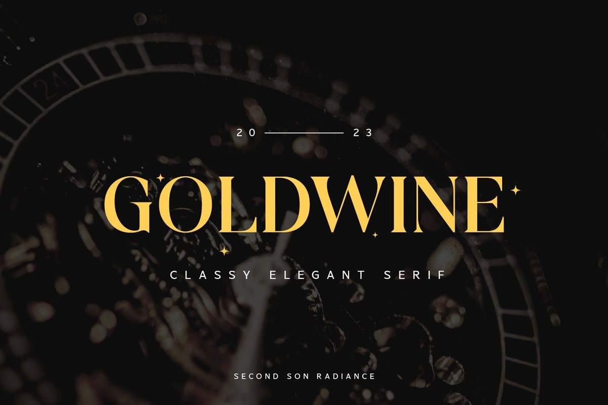 Beispiel einer Goldwine-Schriftart