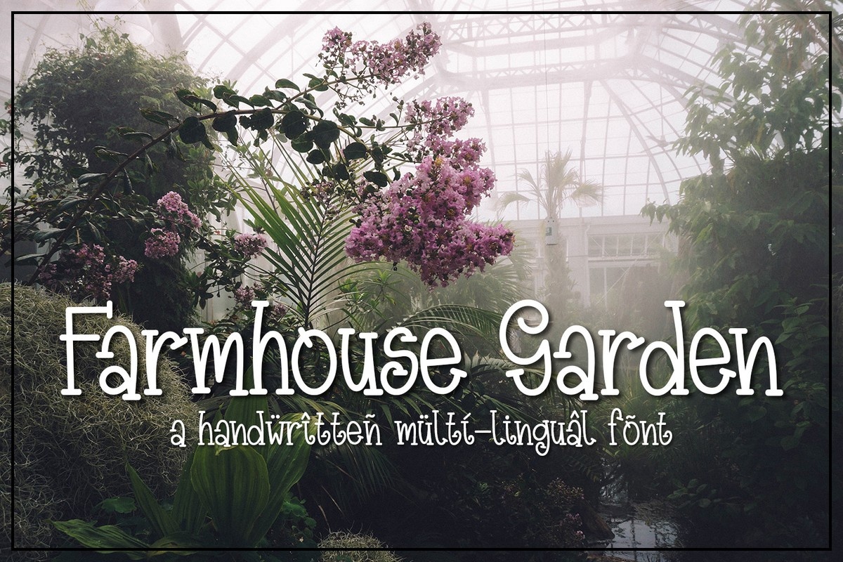 Beispiel einer Farmhouse Garden-Schriftart