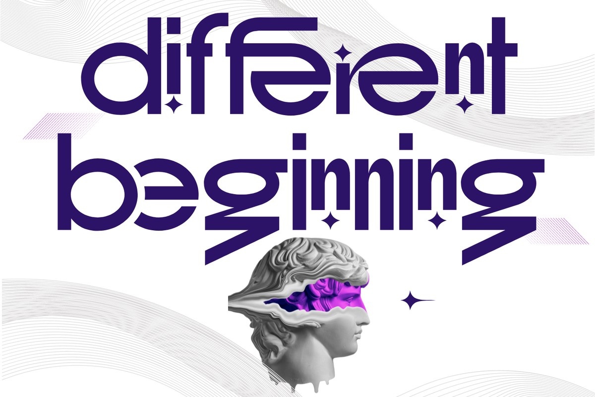 Beispiel einer Different Beginning-Schriftart