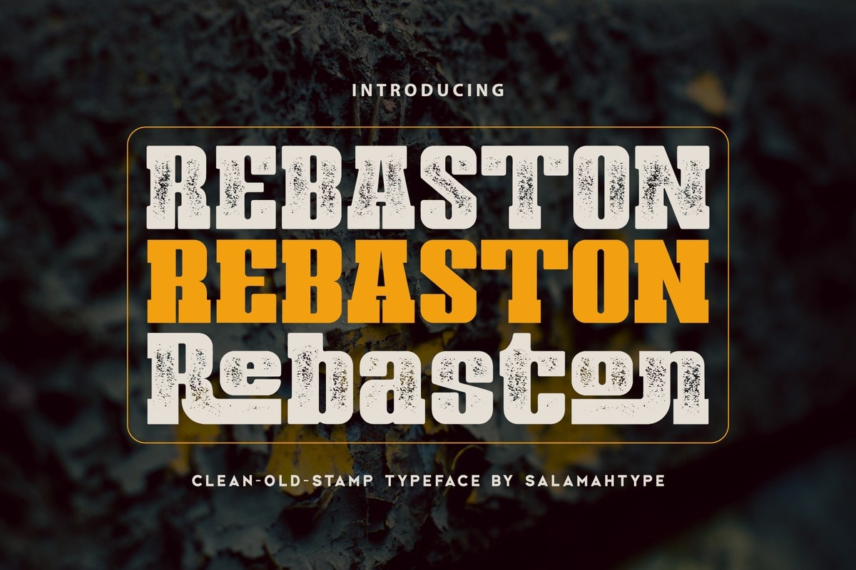 Beispiel einer Rebaston-Schriftart