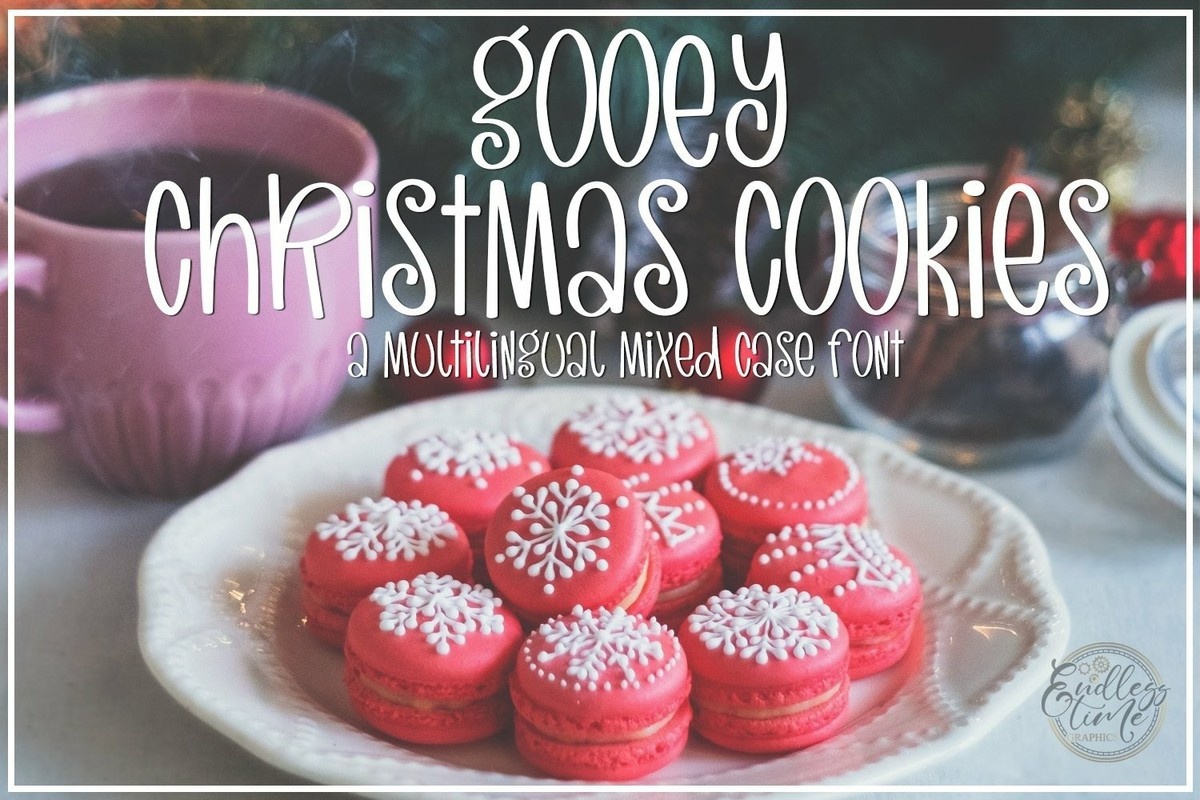 Beispiel einer Gooey Christmas Cookies-Schriftart