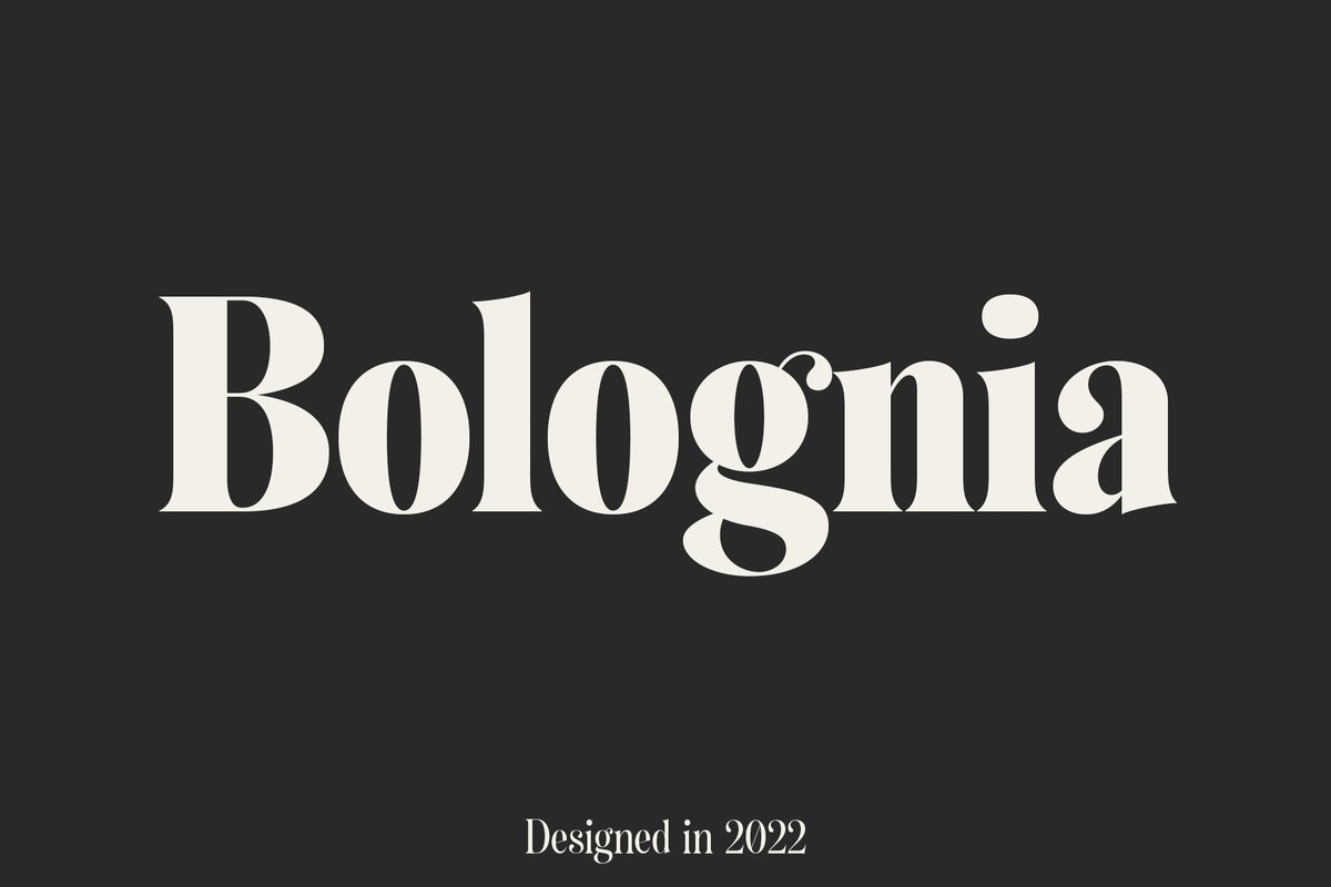 Beispiel einer Bolognia-Schriftart