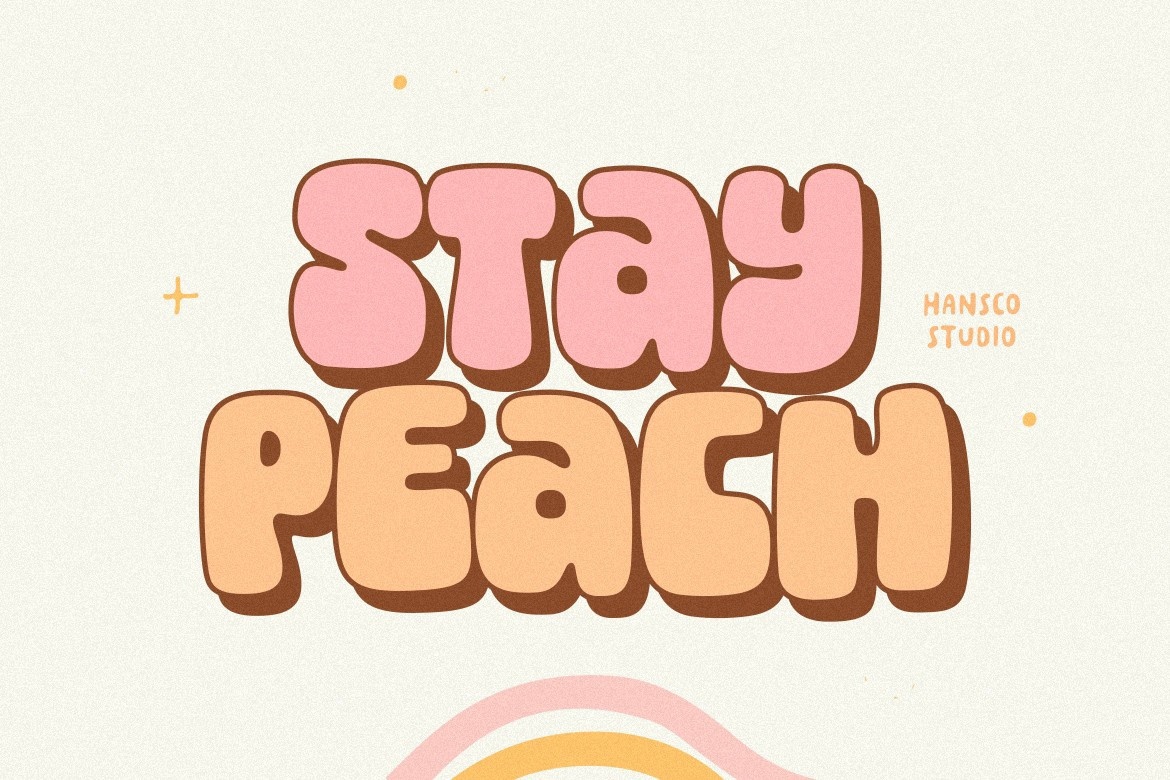 Beispiel einer Stay Peach-Schriftart