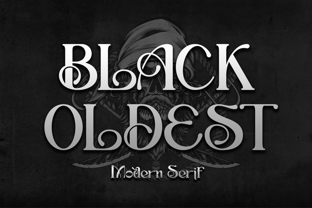 Beispiel einer Black Oldest Regular-Schriftart