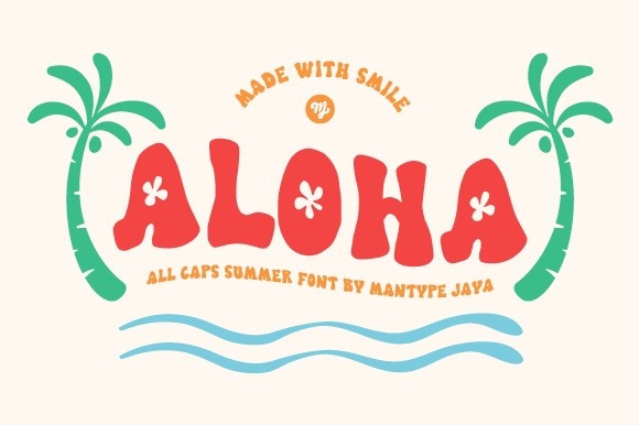 Beispiel einer Aloha-Schriftart