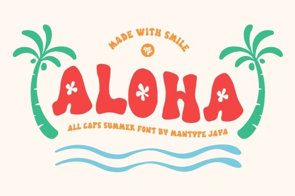 Beispiel einer Aloha Regular-Schriftart