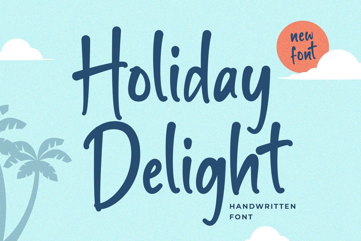Beispiel einer Holiday Delight-Schriftart