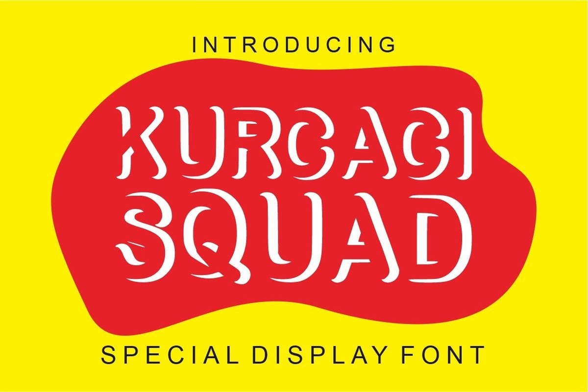 Beispiel einer Kurcaci Squad-Schriftart