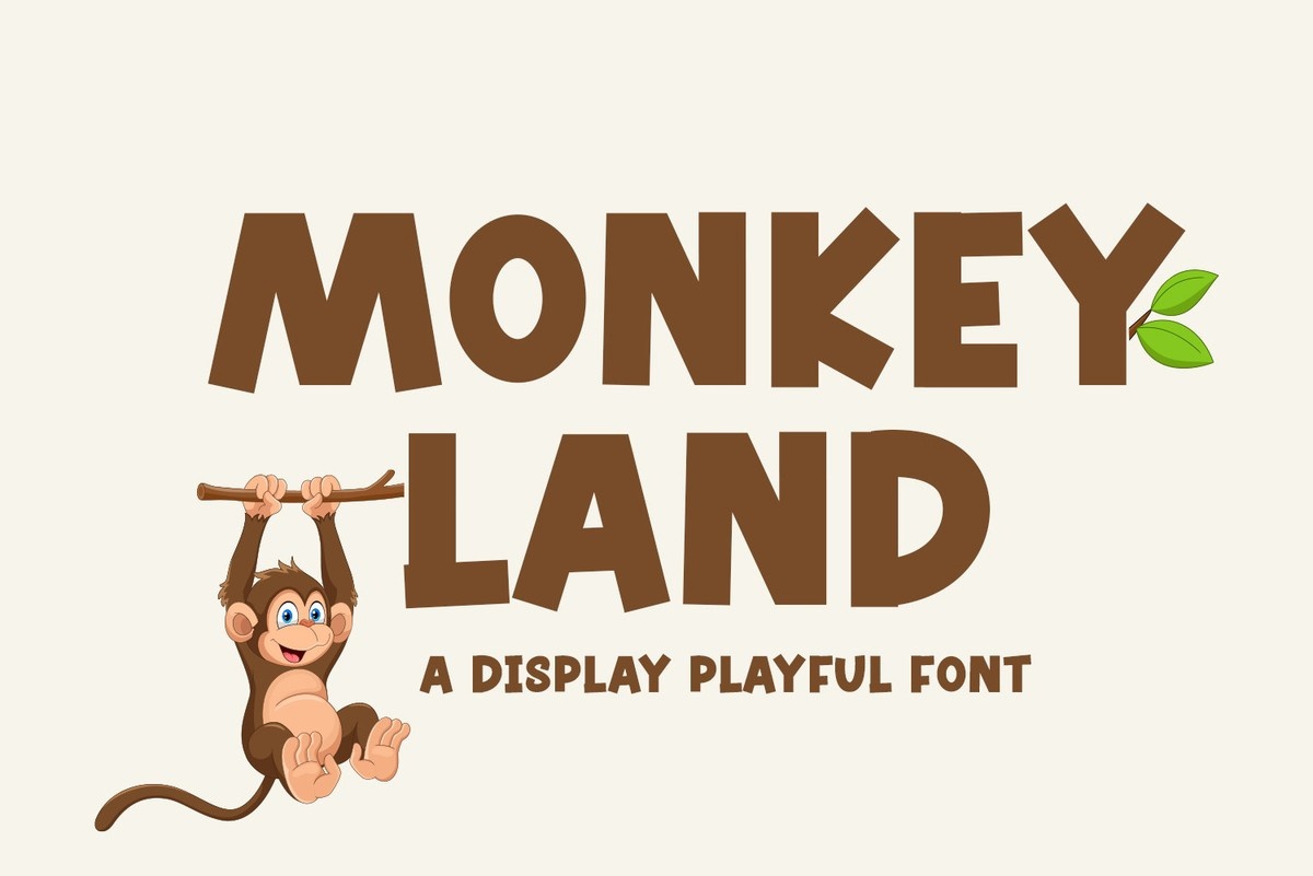 Beispiel einer Monkey Land Regular-Schriftart