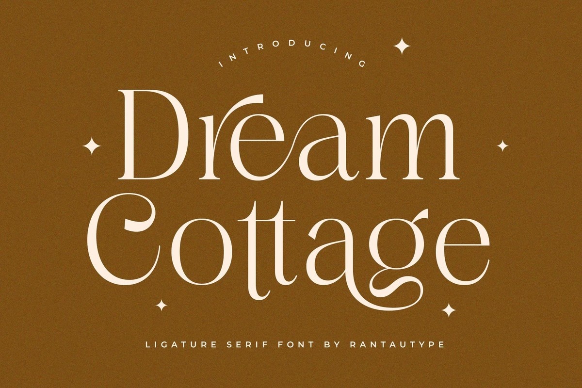 Beispiel einer Dream Cottage-Schriftart