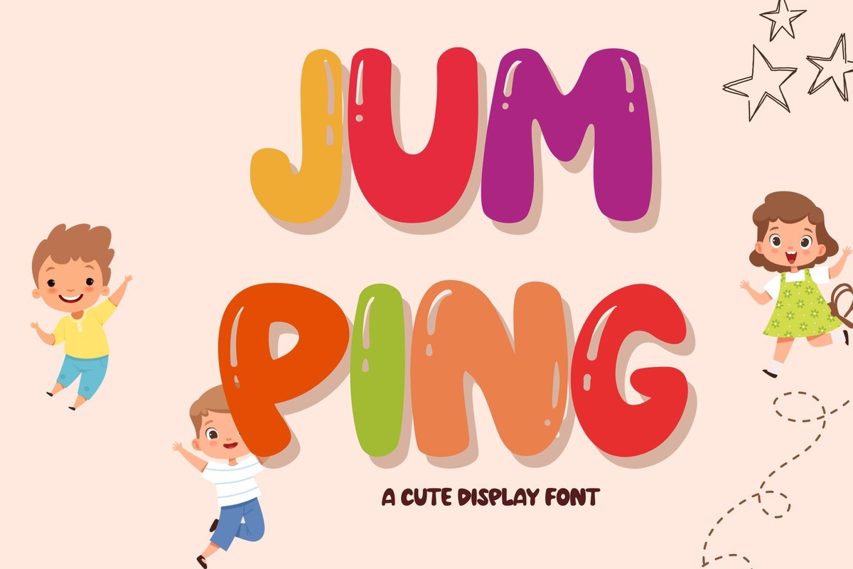 Beispiel einer Jumping-Schriftart