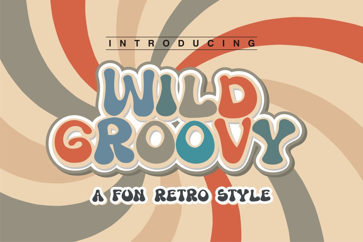 Beispiel einer Wild Groovy Regular-Schriftart