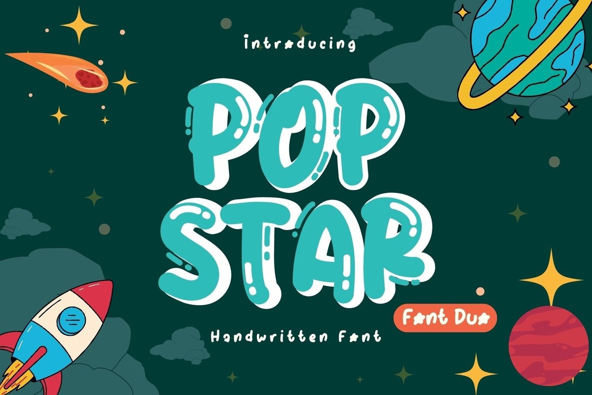 Beispiel einer Pop Star Regular-Schriftart