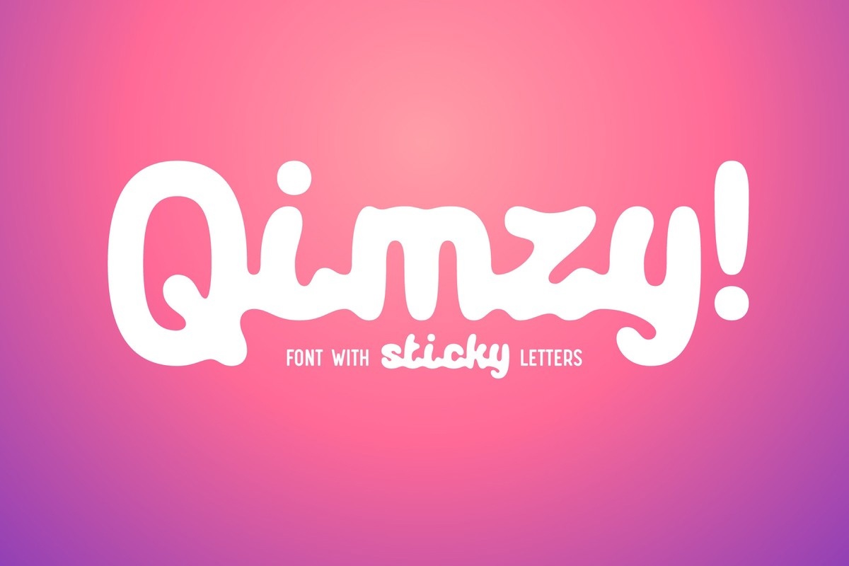 Beispiel einer Qimzy-Schriftart