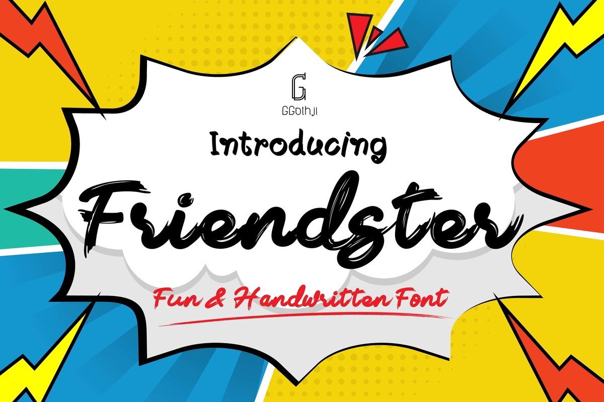 Beispiel einer Friendster-Schriftart