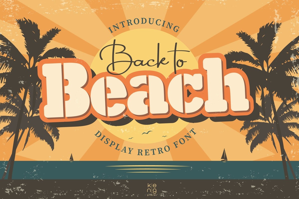 Beispiel einer Back to Beach Regular-Schriftart