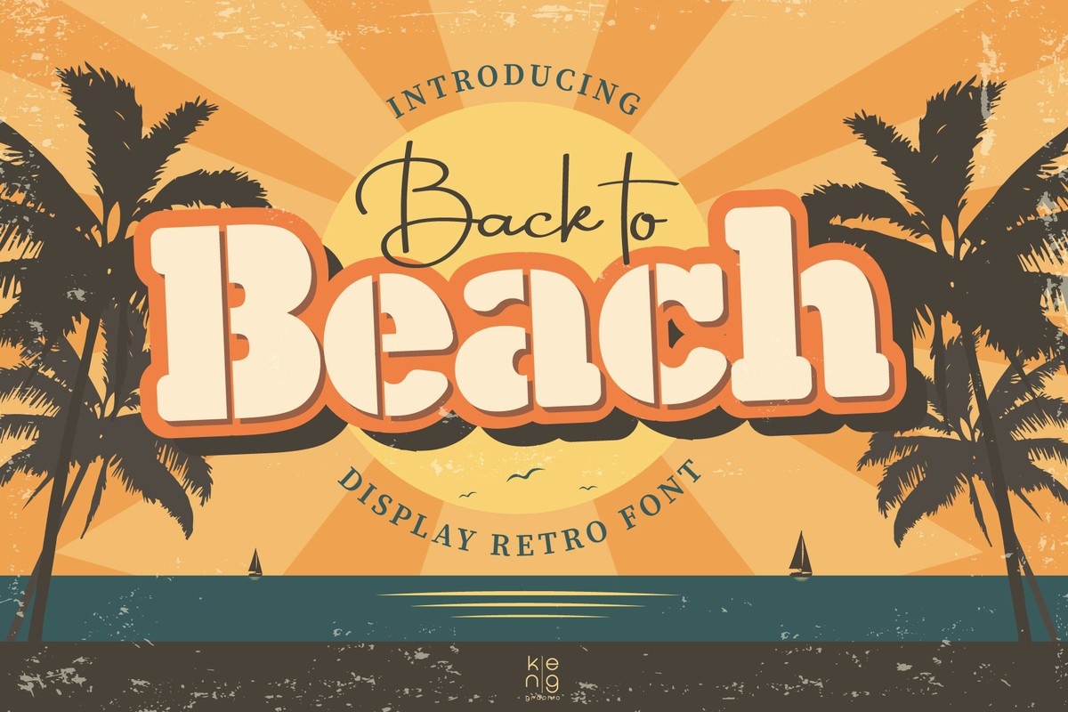 Beispiel einer Back to Beach-Schriftart