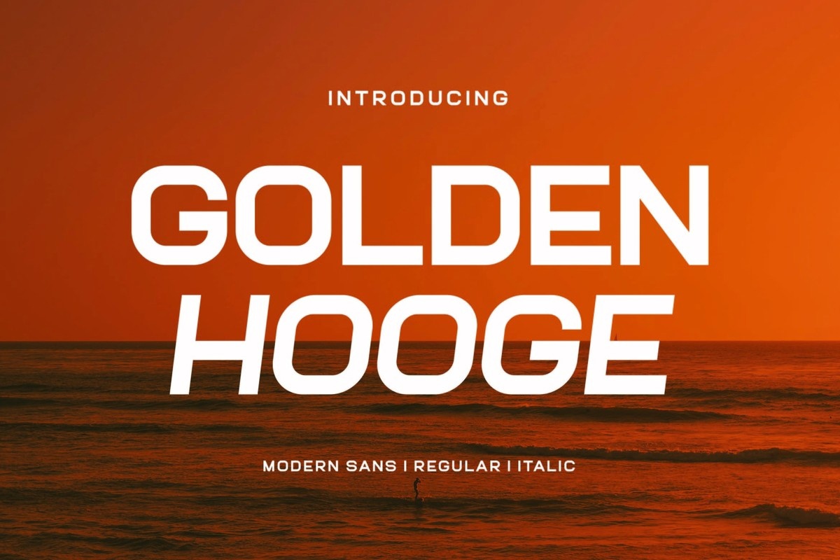 Beispiel einer Golden Hooge-Schriftart