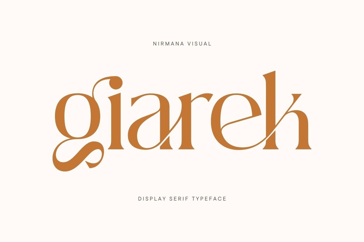 Beispiel einer Giarek Regular-Schriftart