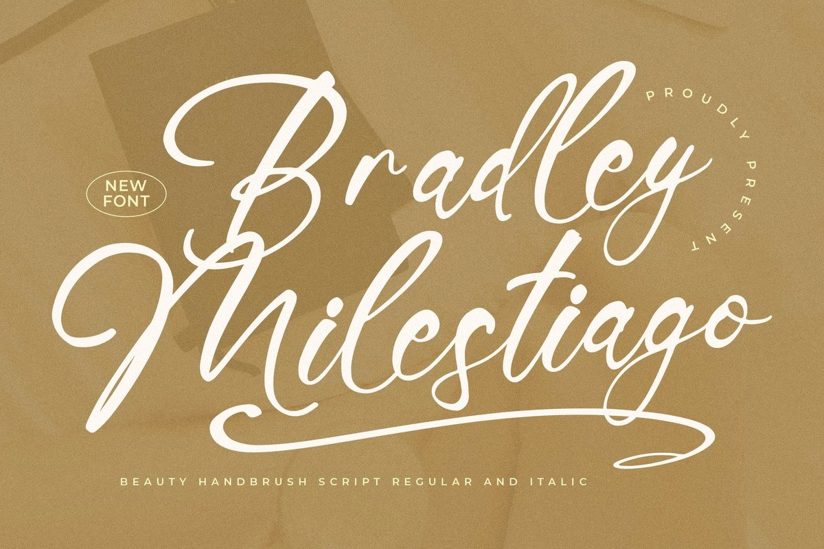 Beispiel einer Bradley Milestiago-Schriftart