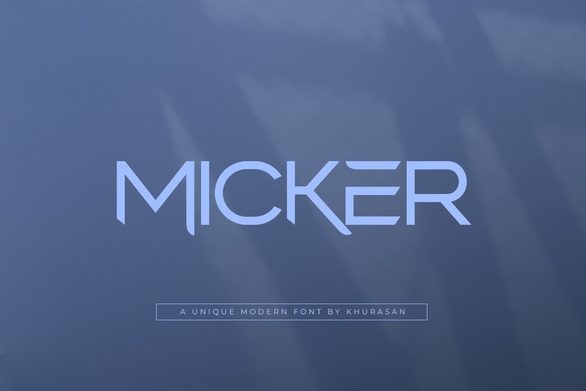 Beispiel einer Micker Regular-Schriftart