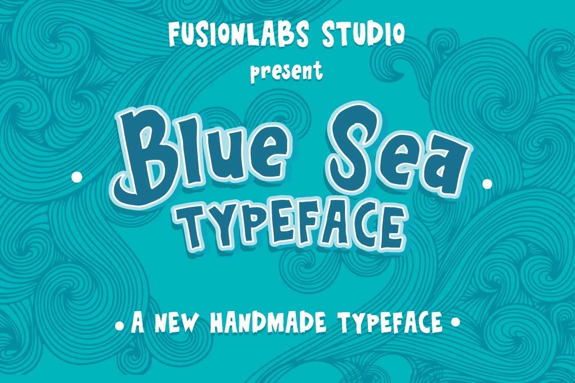 Beispiel einer Blue Sea Typeface-Schriftart
