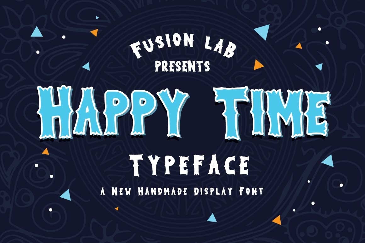 Beispiel einer Happy Time Typeface-Schriftart