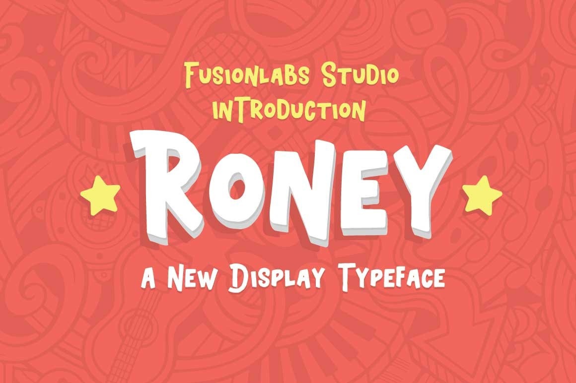 Beispiel einer Roney Typeface-Schriftart