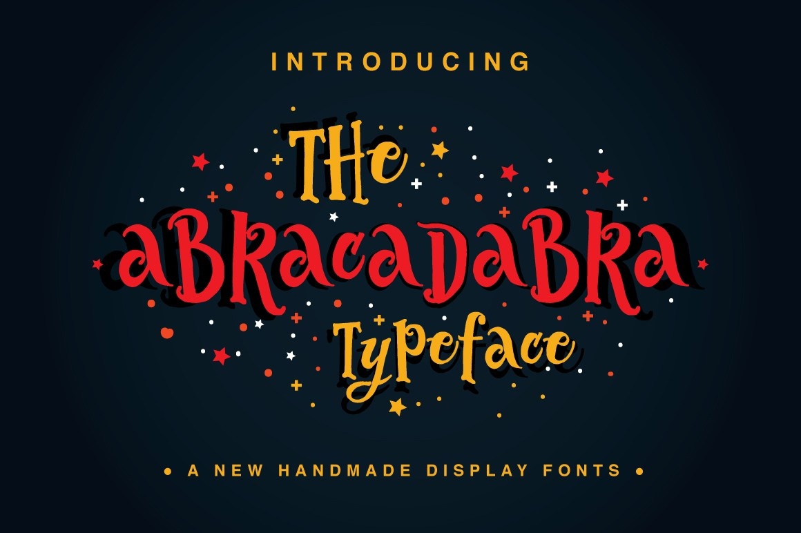 Beispiel einer Abracadabra Typeface-Schriftart