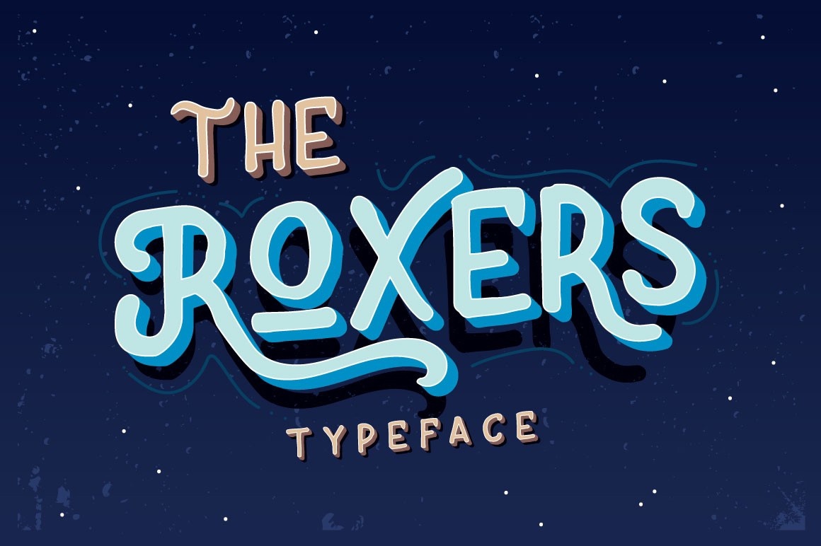 Beispiel einer Roxers Typeface-Schriftart