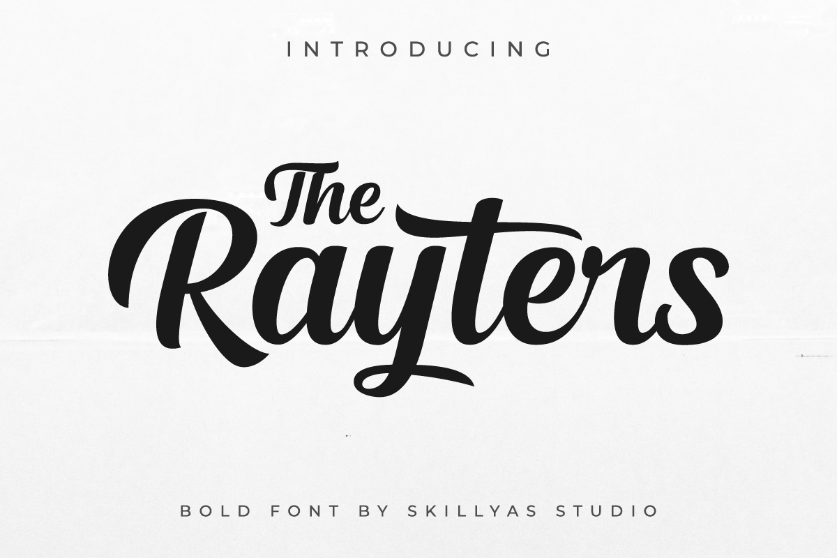 Beispiel einer The Rayters Regular-Schriftart