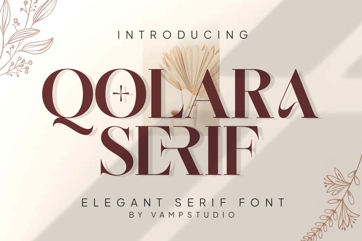 Beispiel einer Qolara serif Regular-Schriftart