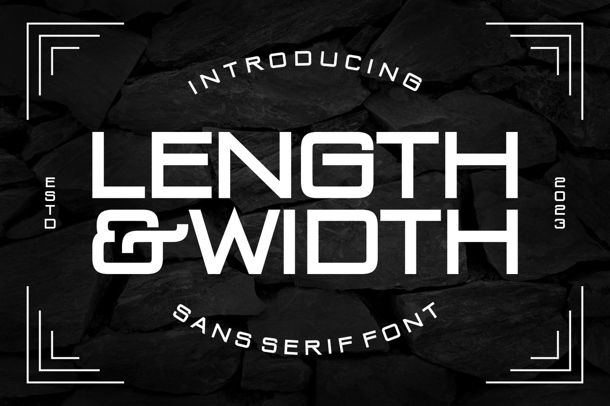 Beispiel einer Length and Width-Schriftart