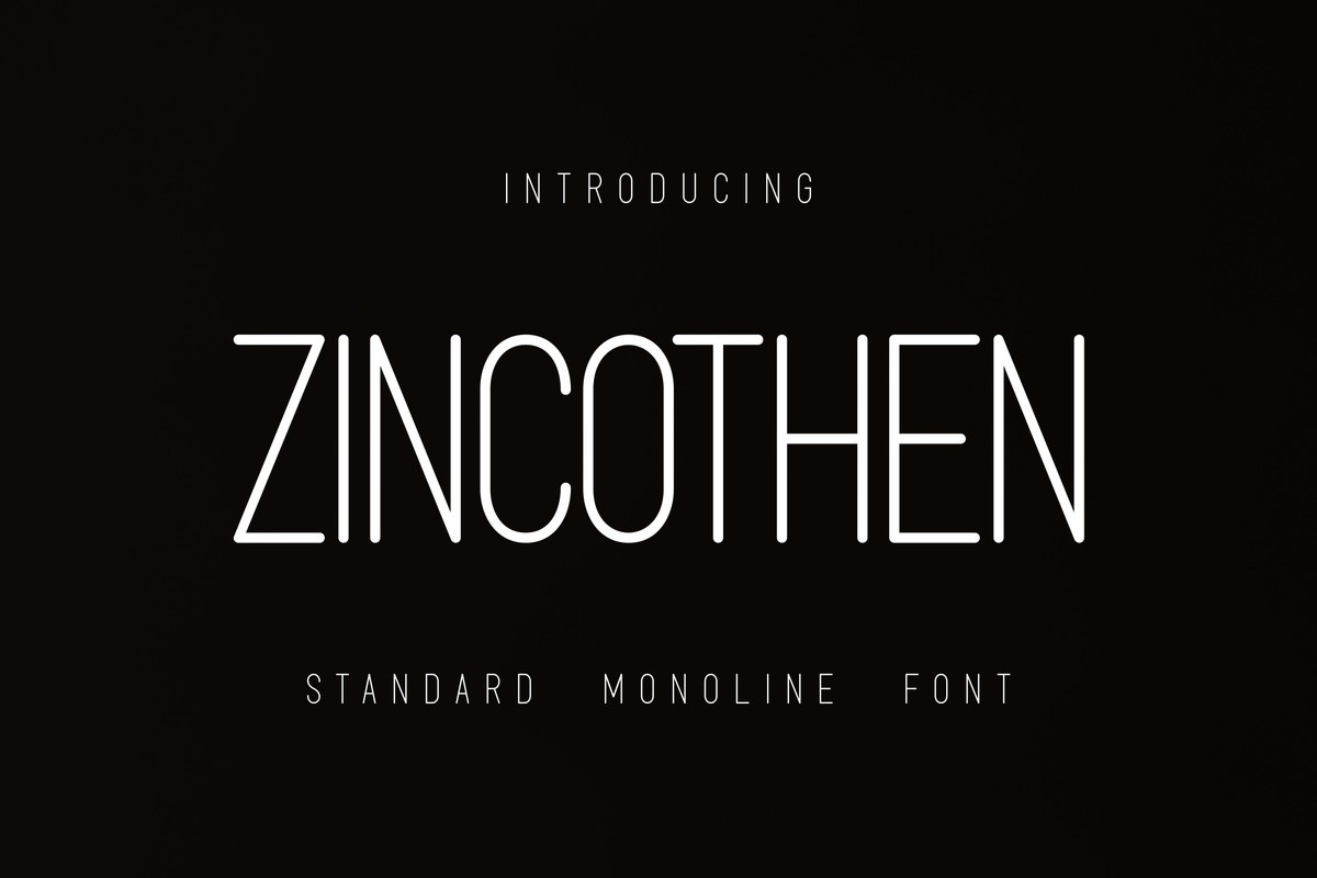 Beispiel einer Zincothen-Schriftart