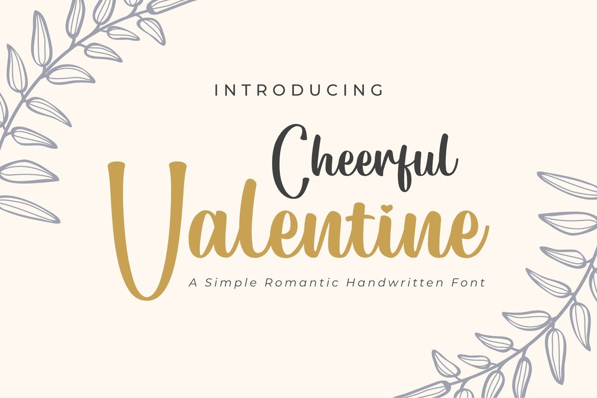 Beispiel einer Cheerful Valentine-Schriftart